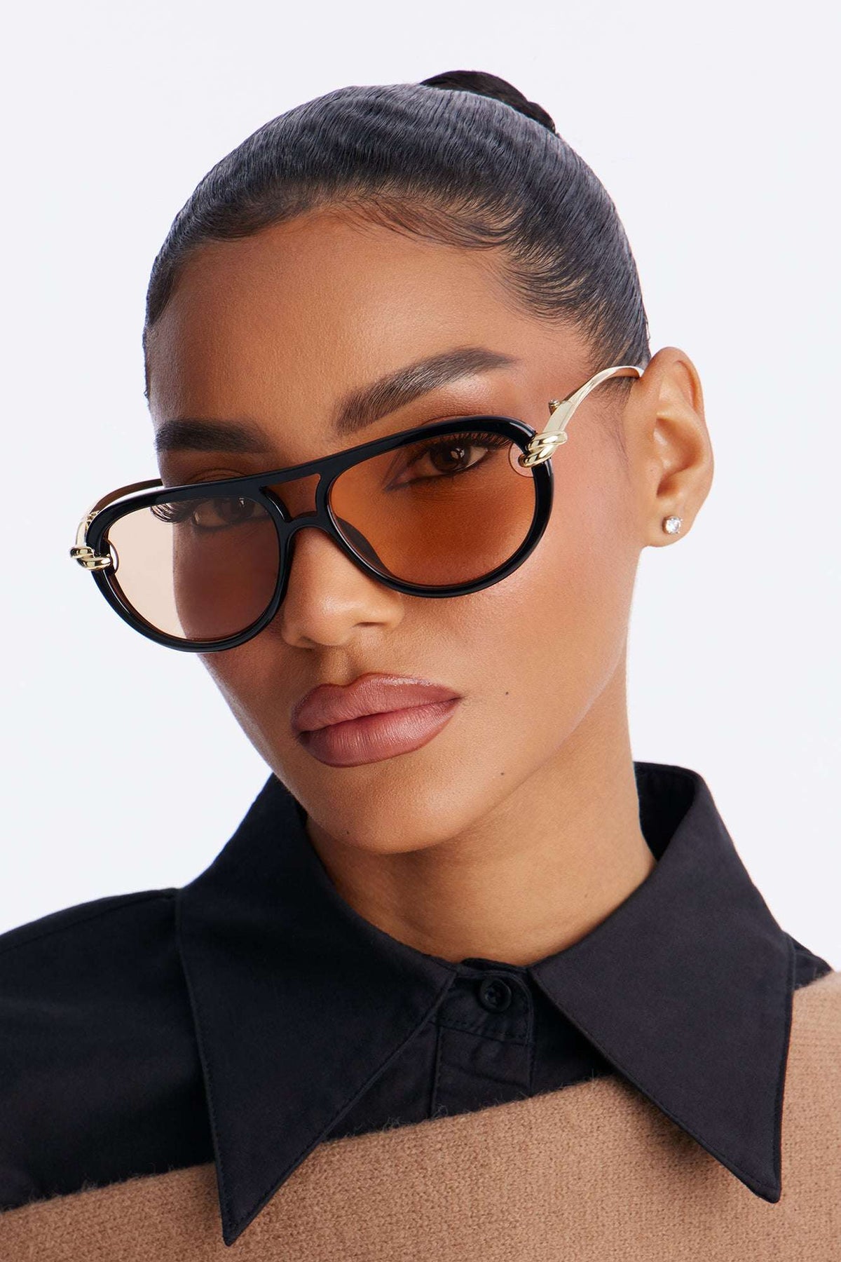 Óculos de Sol Feminino Tartaruga Aviador Preto – Doce Malícia