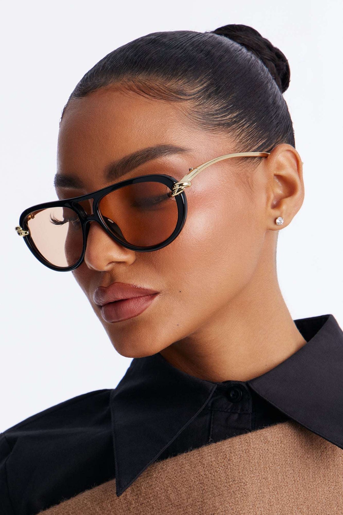 Óculos de Sol Feminino Tartaruga Aviador Preto – Doce Malícia