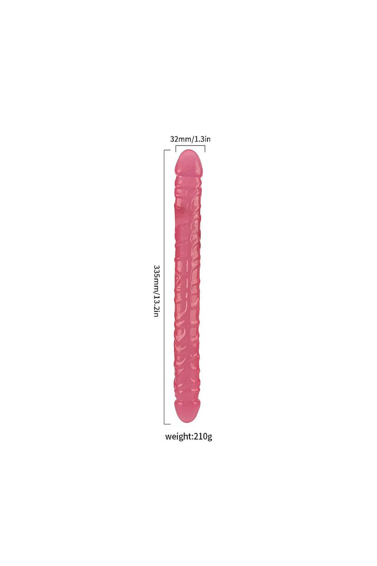Pênis Duplo em Jelly – em rosa – Doce Malícia
