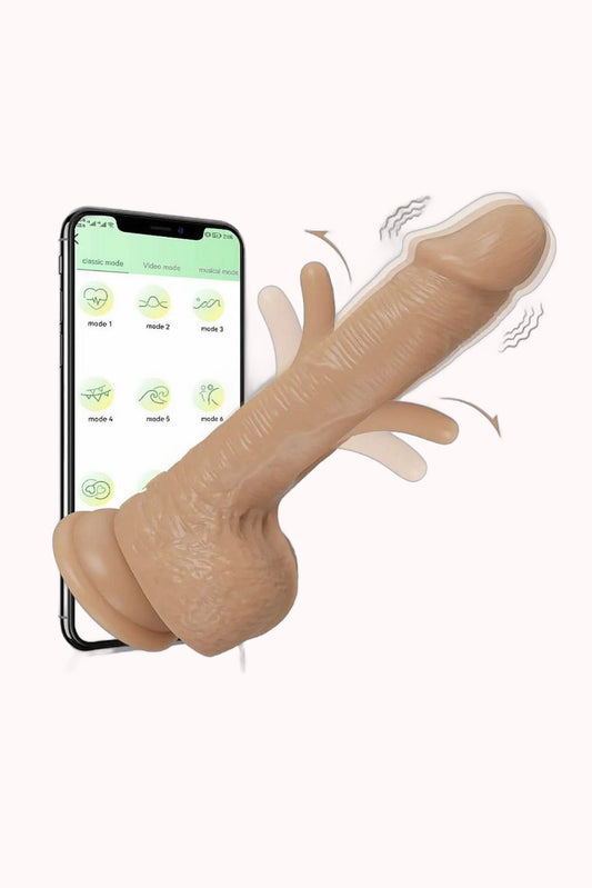 Pênis Realístico com Dedilhar Slap / via APP – À Longa Distância – Doce Malícia