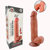 Pênis Realístico com Dupla Camada 8.0″ – Tamanho 20,5 X 4,0 cm Marrom – Doce Malícia