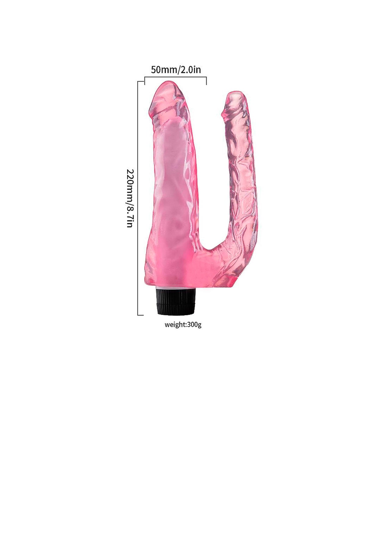 Pênis Realístico Duplo C/ Vibro em rosa – Doce Malícia