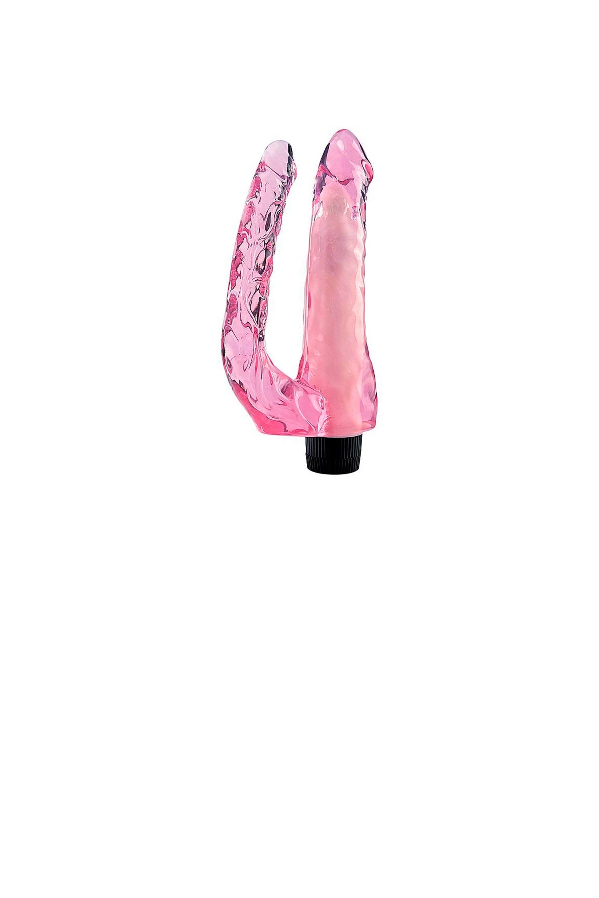 Pênis Realístico Duplo C/ Vibro em rosa – Doce Malícia
