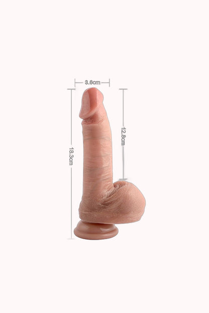 Pênis Realístico com Ventosa – 18,3 x 3,6 cm – Doce Malícia