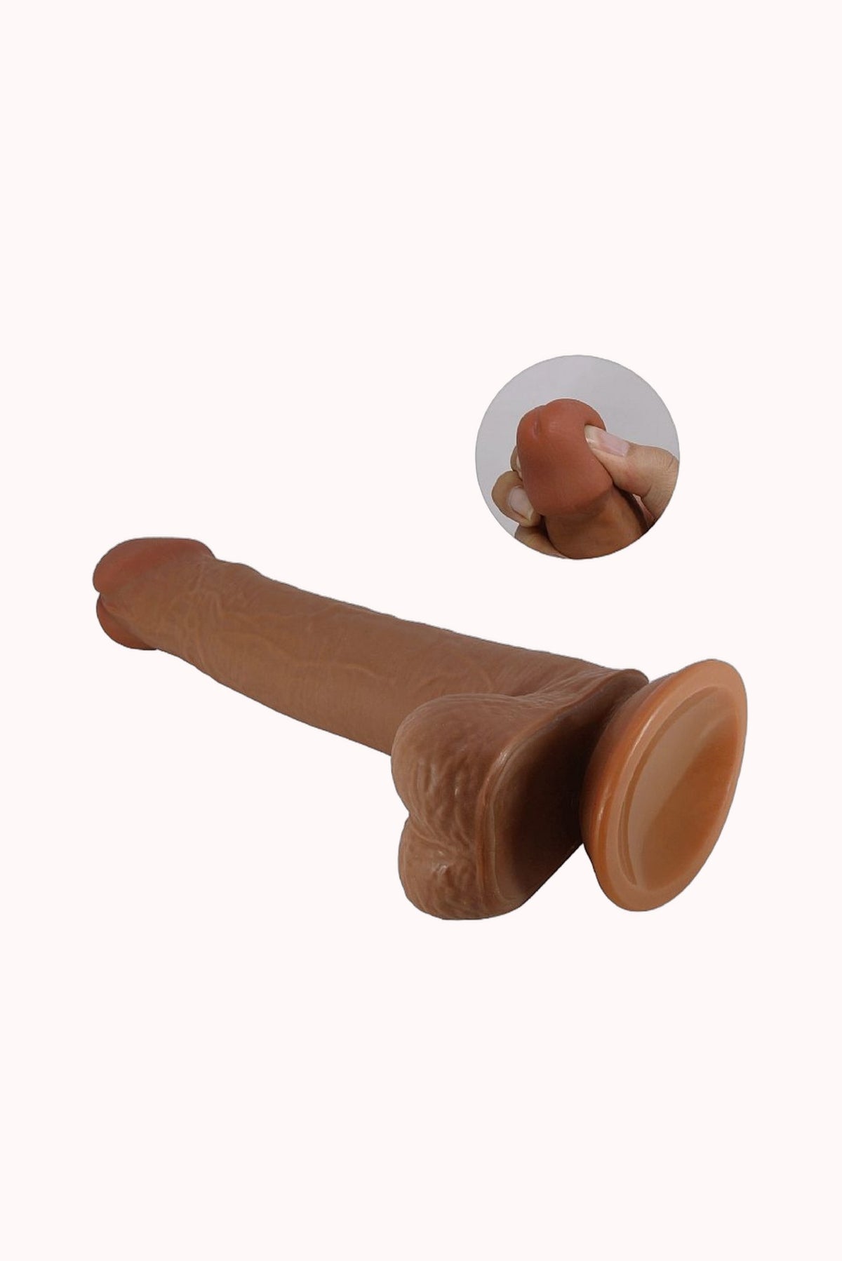 Pênis Realístico com Dupla Camada – Marrom – 22,0 X 4,0 cm – Doce Malícia