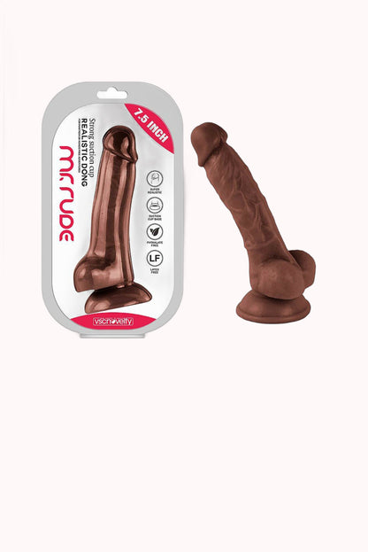 Pênis Realístico Mr. Rude com Ventosa – 19,0×3,5CM – Doce Malícia