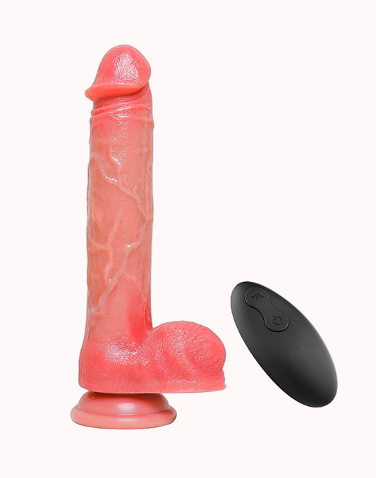 Pênis Realístico com Vai e vem com Rotação / Controle Remoto – 28cm – Doce Malícia