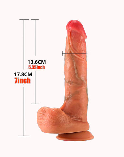Pênis Realístico 2 com Ventosa e Textura de Veias – 17×3 – Doce Malícia