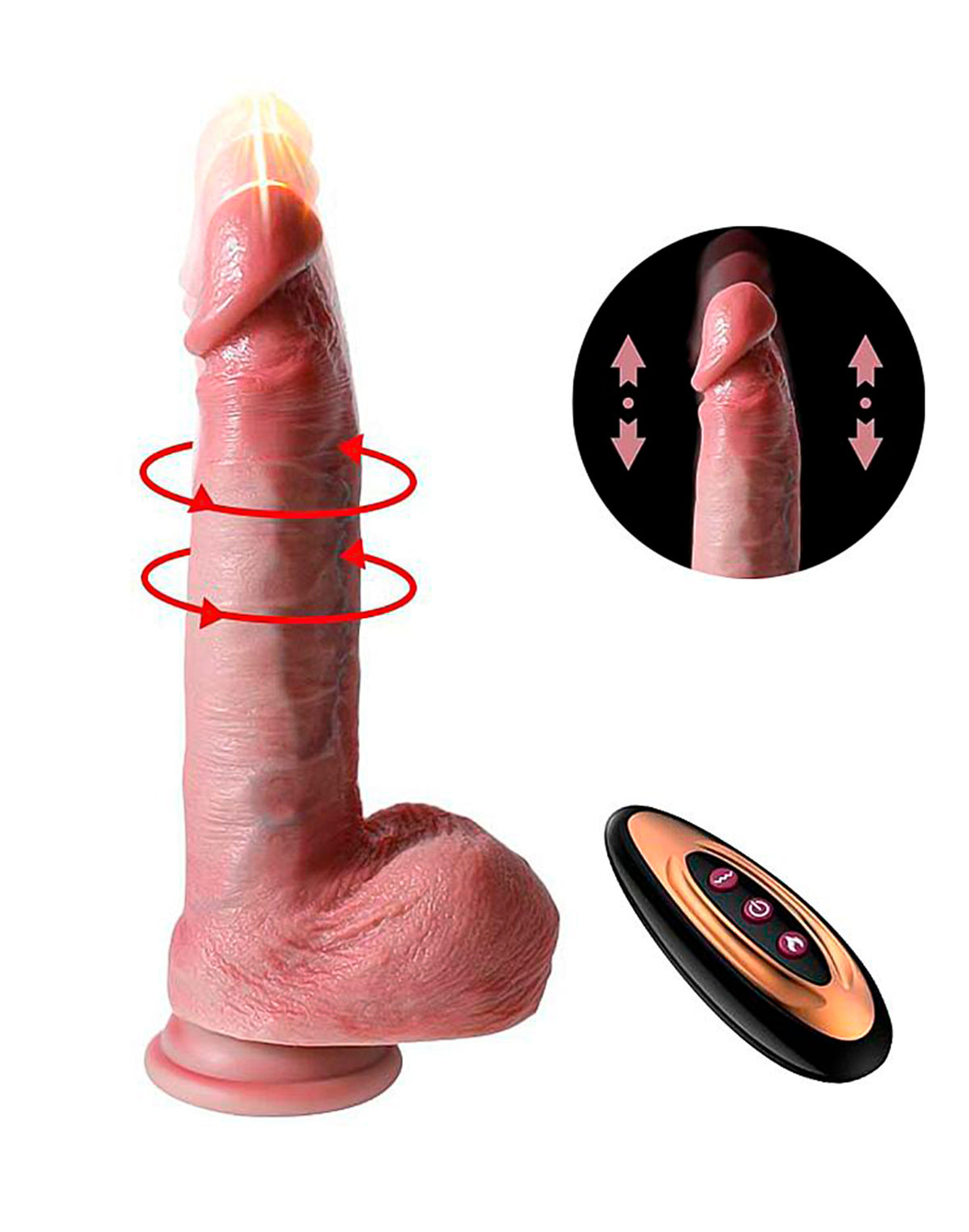 Pênis Realístico em Silicone Líquido em Marrom – Doce Malícia
