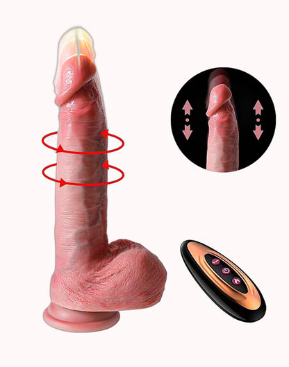 Pênis Realístico em Silicone Líquido com Vai e Vem / Rotativo e Aquecimento – 21,5 x 4,2 – Doce Malícia
