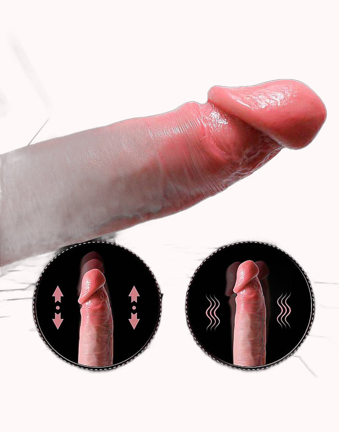 Pênis Realístico em Silicone Líquido com Vai e Vem / Rotativo e Aquecimento – 21,5 x 4,2 – Doce Malícia — Doce Malícia