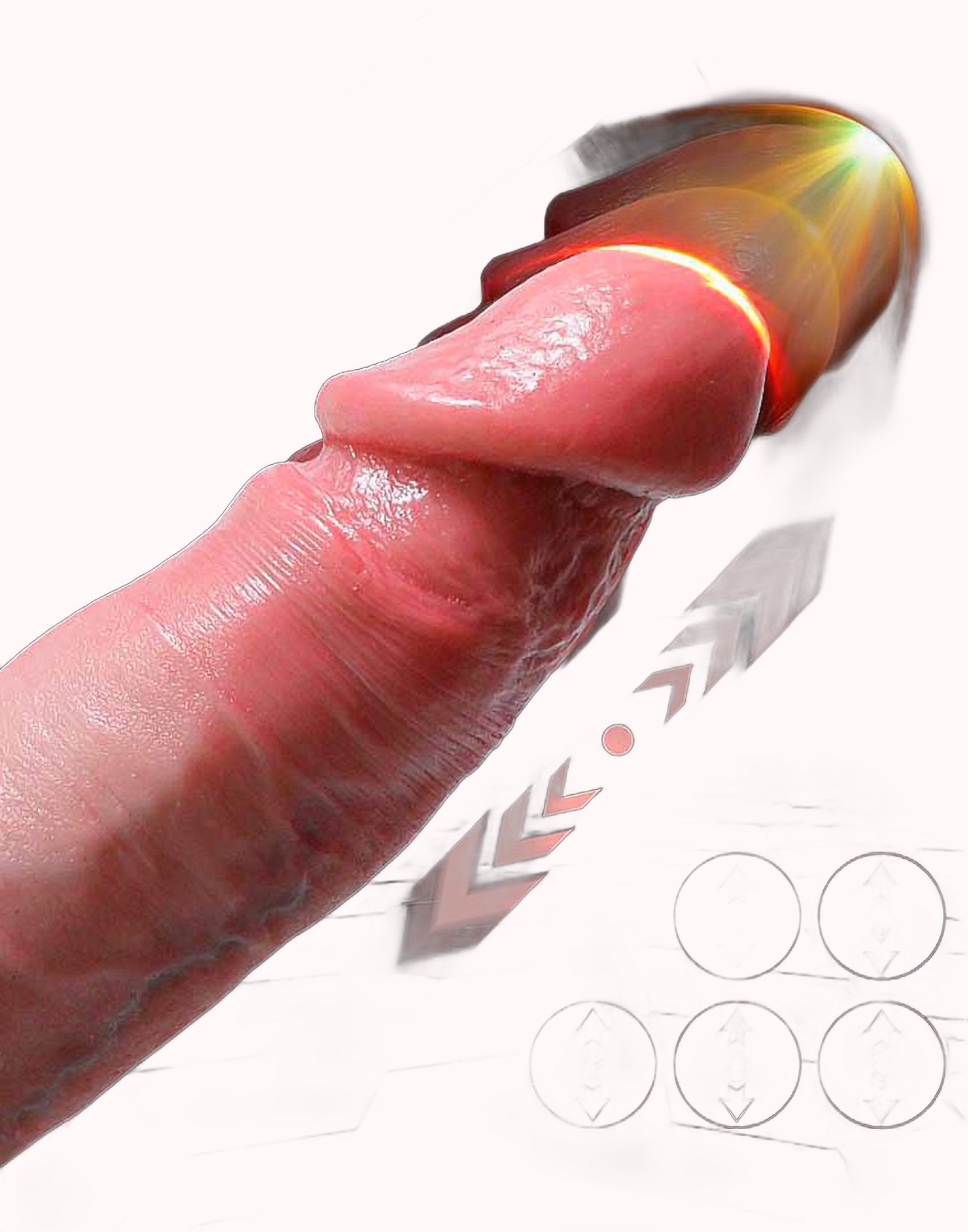 Pênis Realístico em Silicone Líquido com Vai e Vem / Rotativo e Aquecimento – 21,5 x 4,2 – Doce Malícia