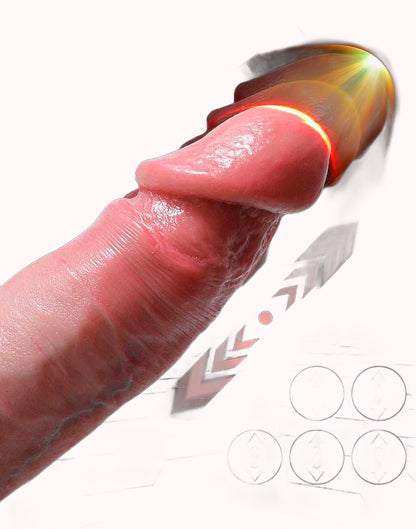 Pênis Realístico em Silicone Líquido com Vai e Vem / Rotativo e Aquecimento – 21,5 x 4,2 – Doce Malícia