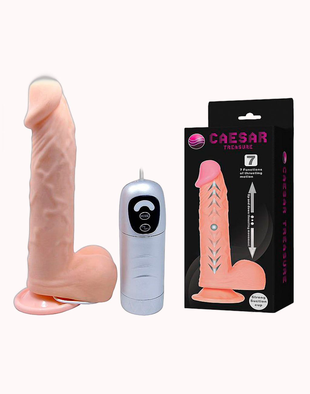 Pênis Vai e Vem 7 Vibros em Silicone Ultra Macio – Pretty Love – 15 x 3,5 cm – Doce Malícia