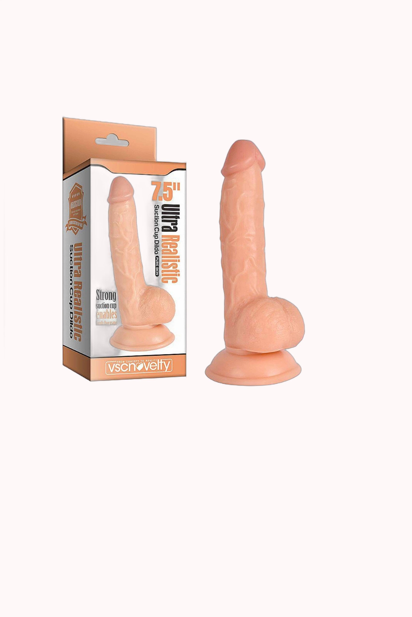 Pênis Ultra Realístico com Ventosa – 19,0 X 3,5 cm – Doce Malícia