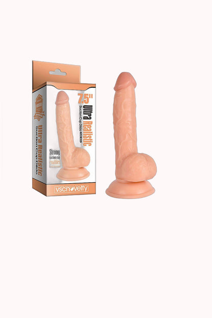 Pênis Ultra Realístico com Ventosa – 19,0 X 3,5 cm – Doce Malícia