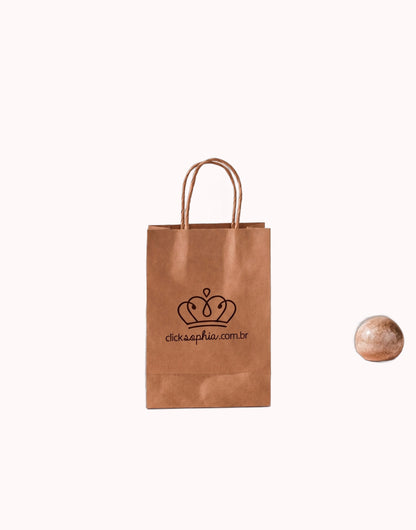 Sacola de presente Kraft 15×22