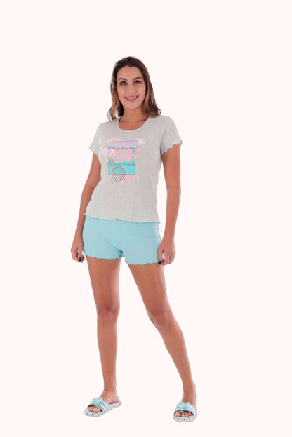 Pijama feminino manga curta – Doce Malícia