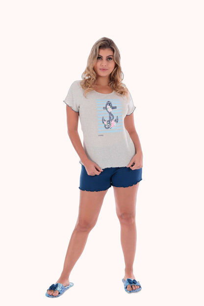 Pijama feminino manga curta – Doce Malícia