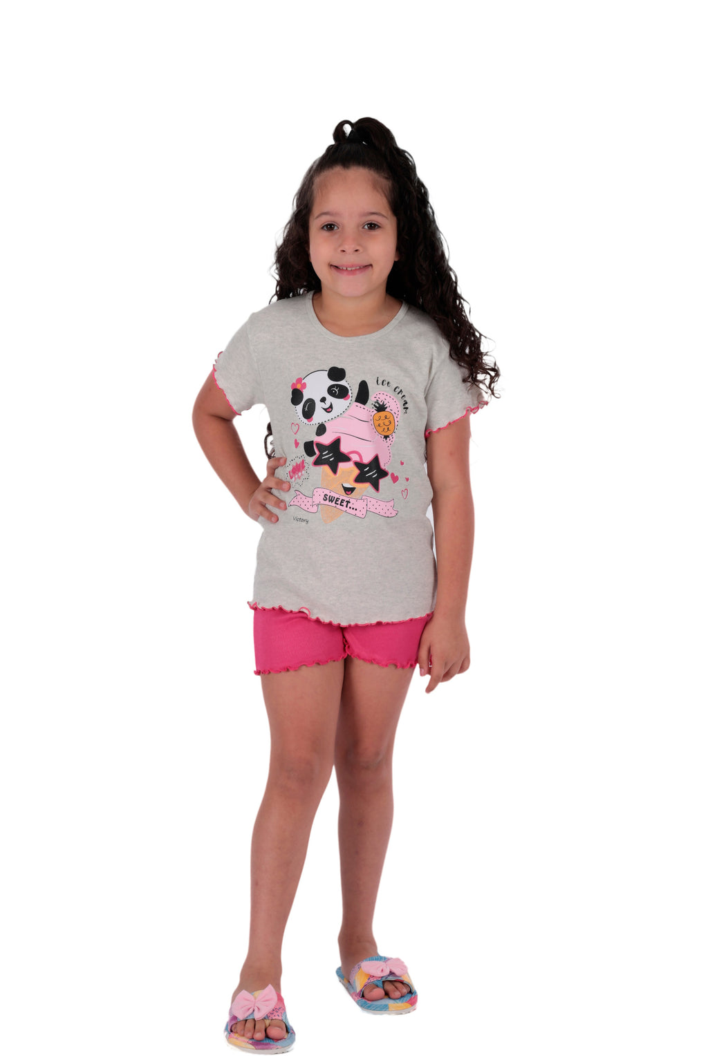 Pijama infantil feminino em estampas variadas – Doce Malícia
