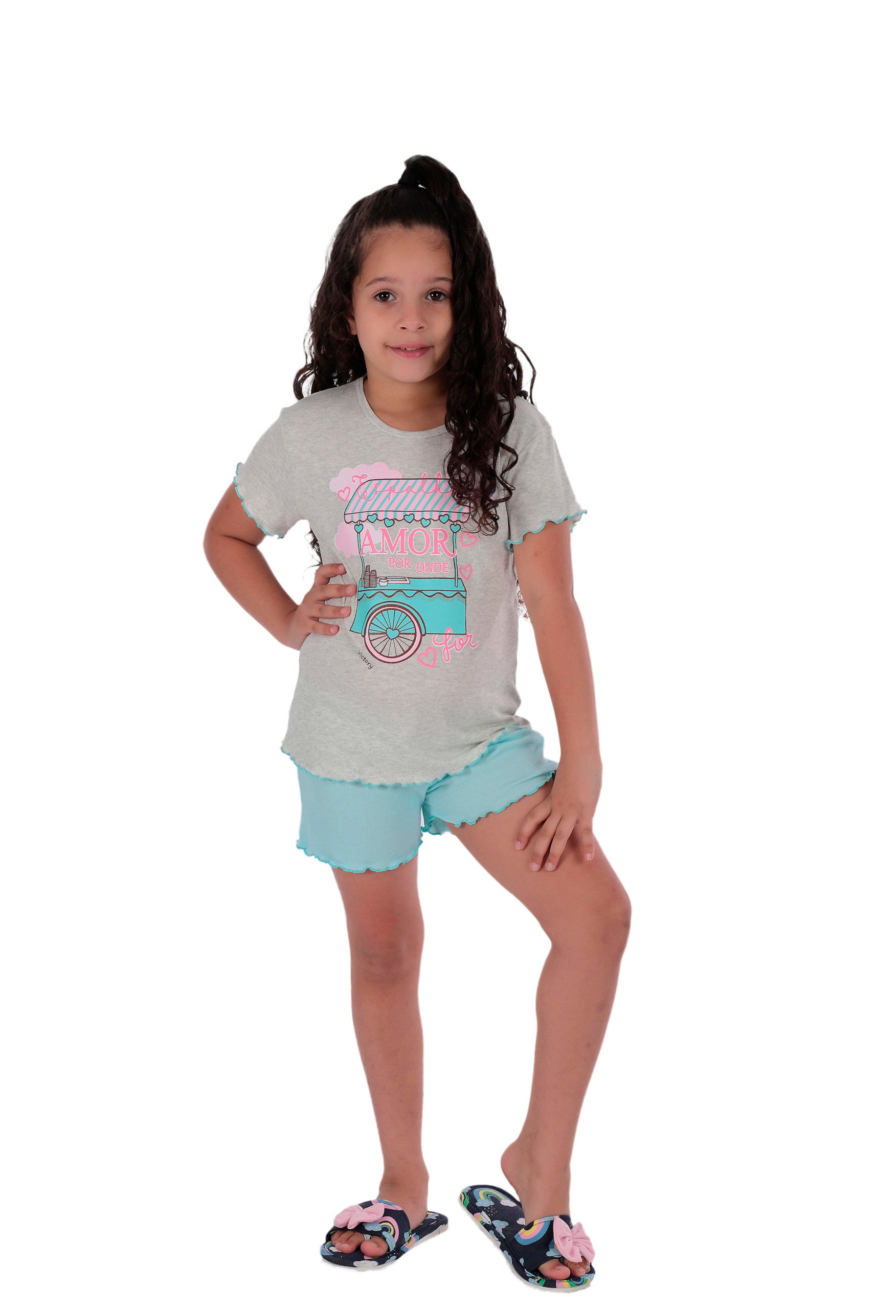 Pijama infantil feminino em estampas variadas – Doce Malícia