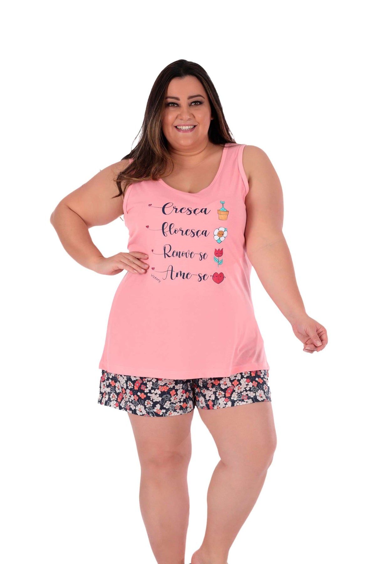 Pijama Plus Size em bege – Doce Malícia