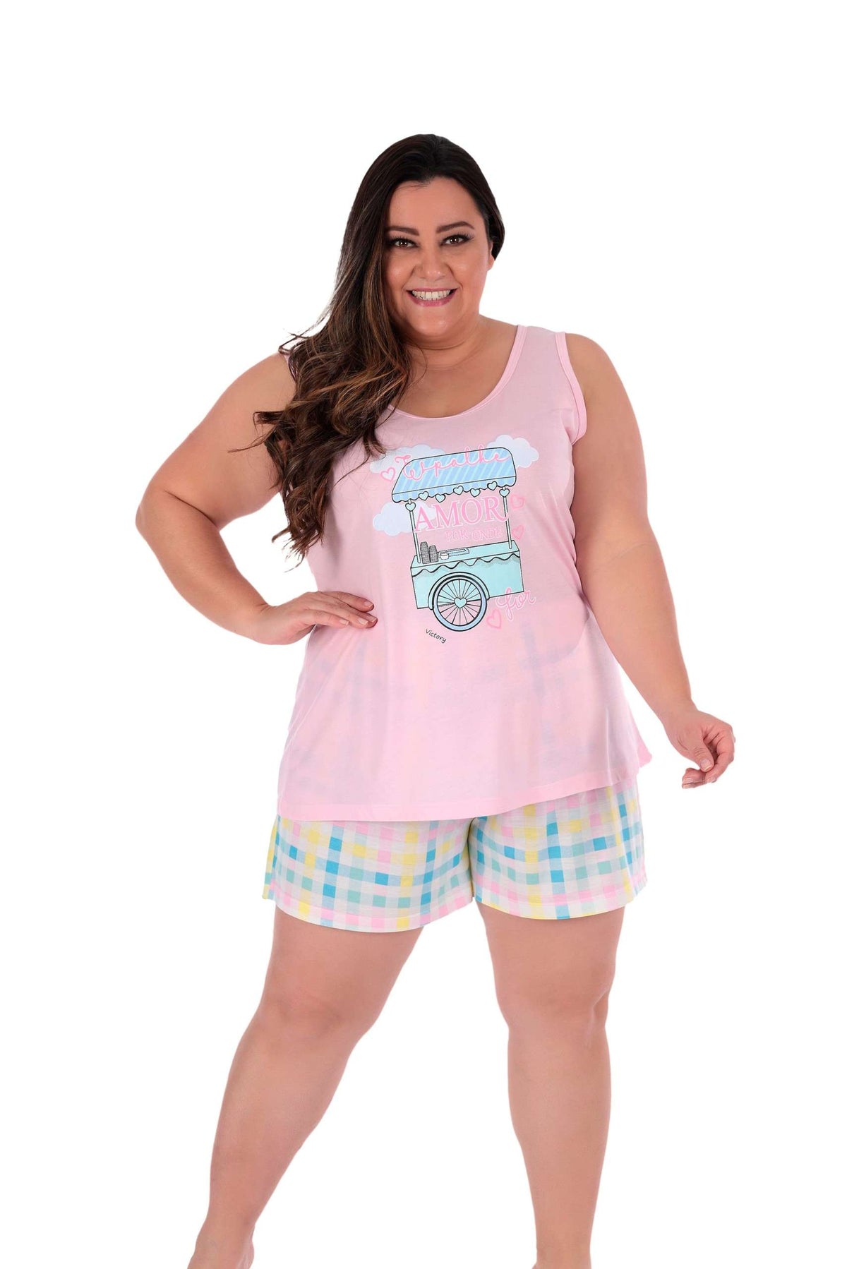 Pijama Plus Size em bege – Doce Malícia