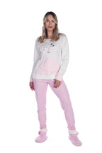 Pijama Bolso Canguru Feminino Canelado em azul-Marinho – Doce Malícia
