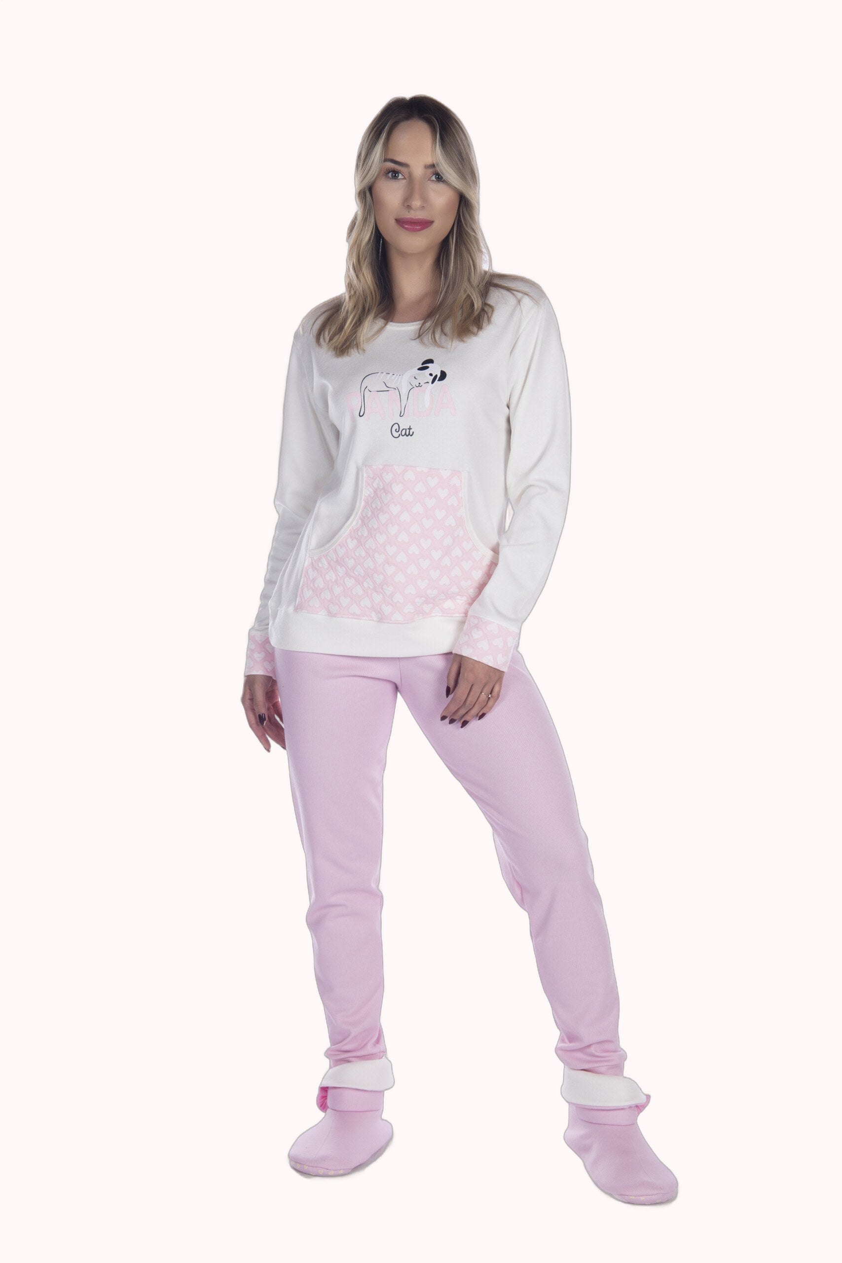 Pijama Bolso Canguru Feminino Canelado – Doce Malícia