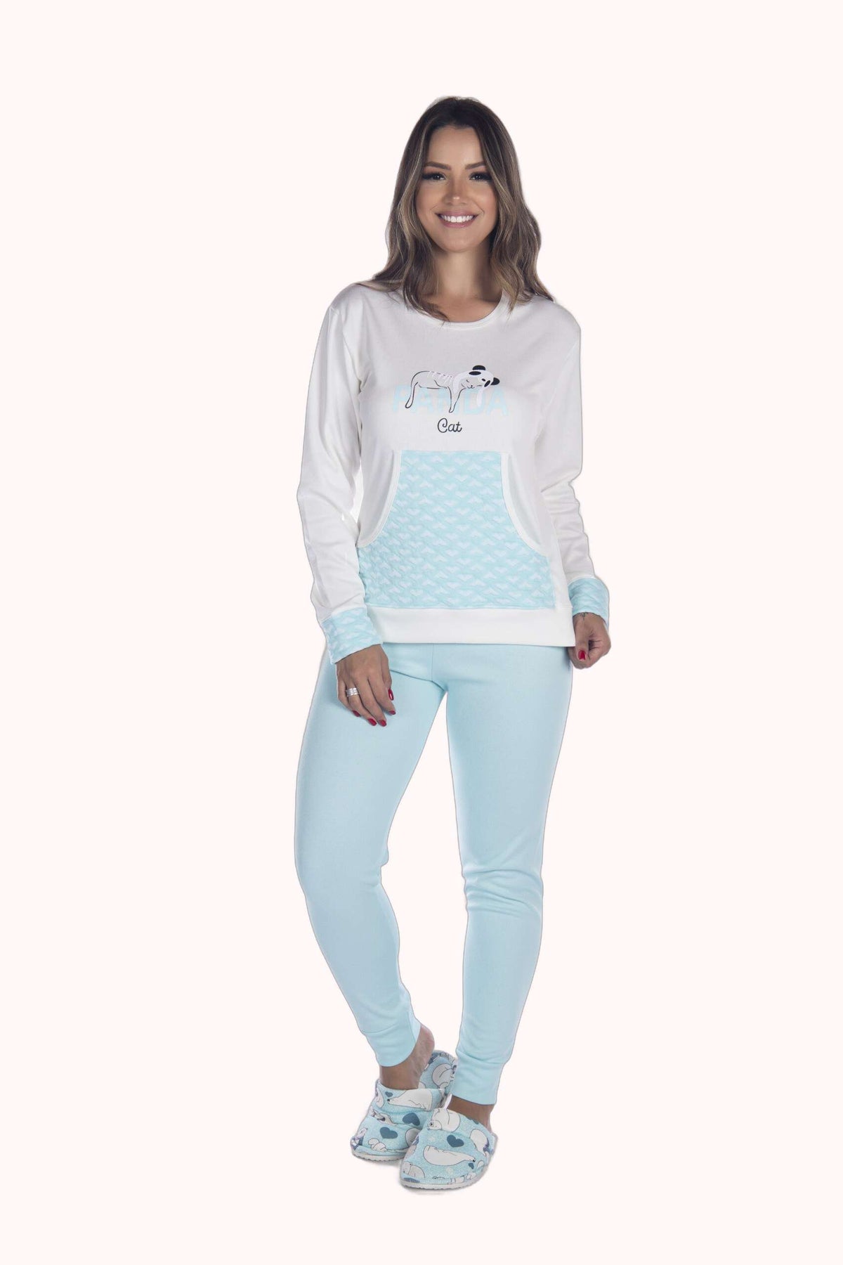Pijama Bolso Canguru Feminino Canelado – Doce Malícia