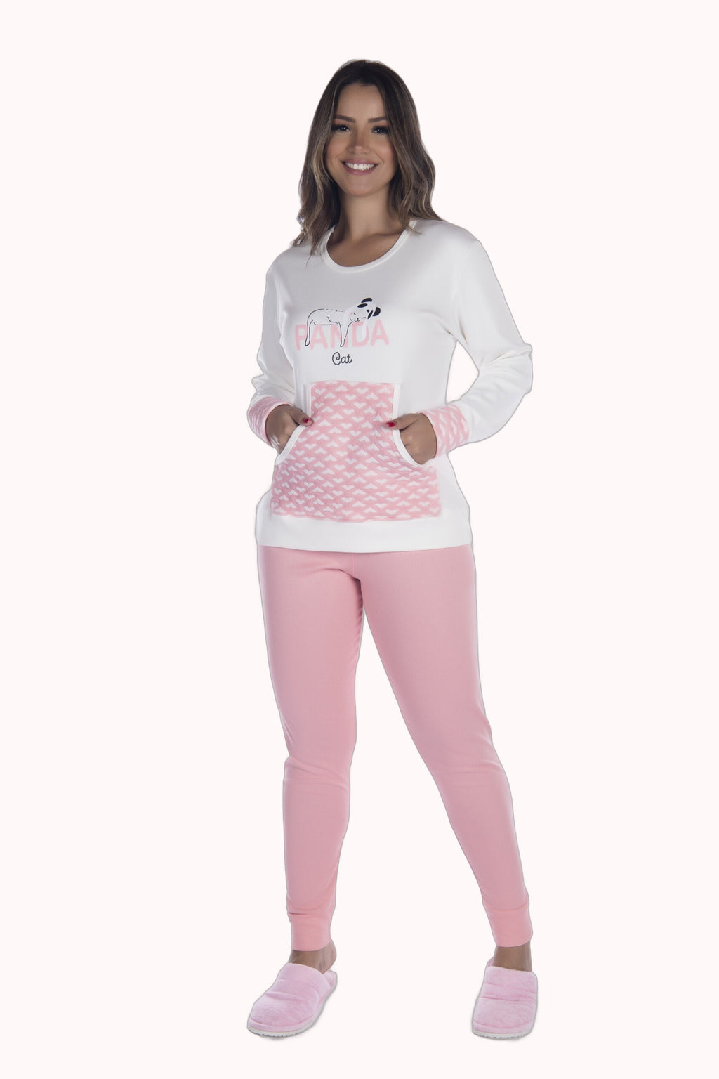 Pijama Bolso Canguru Feminino Canelado – Doce Malícia