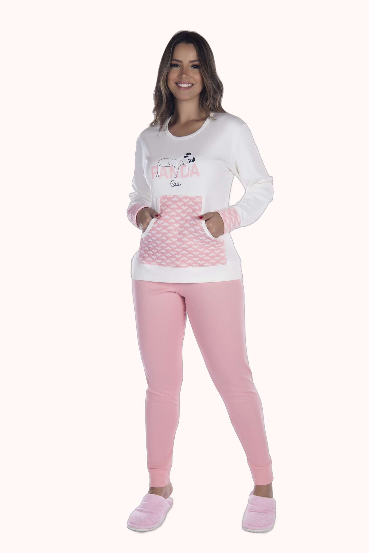 Pijama Bolso Canguru Feminino Canelado – Doce Malícia