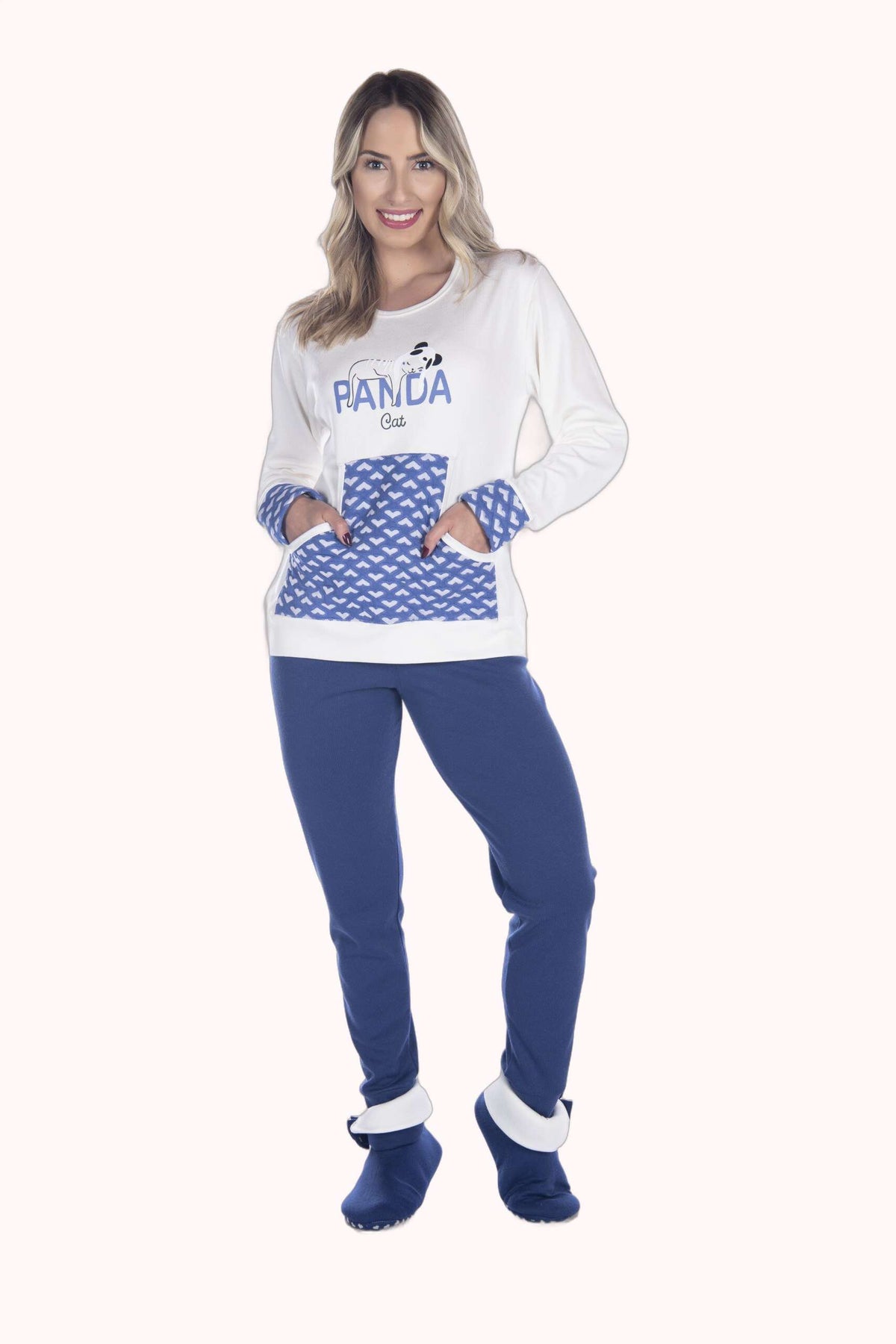 Pijama Bolso Canguru Feminino Canelado – Doce Malícia