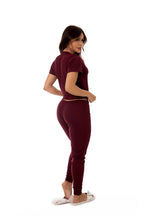 Pijama Canelado Calça Longa em azul-Marinho – Doce Malícia