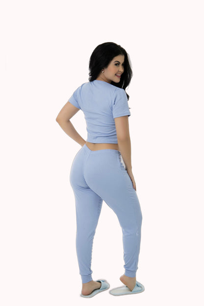 Pijama Canelado Calça Longa – Doce Malícia