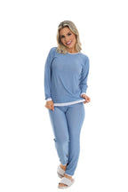 Pijama Longo Feminino em azul – Doce Malícia