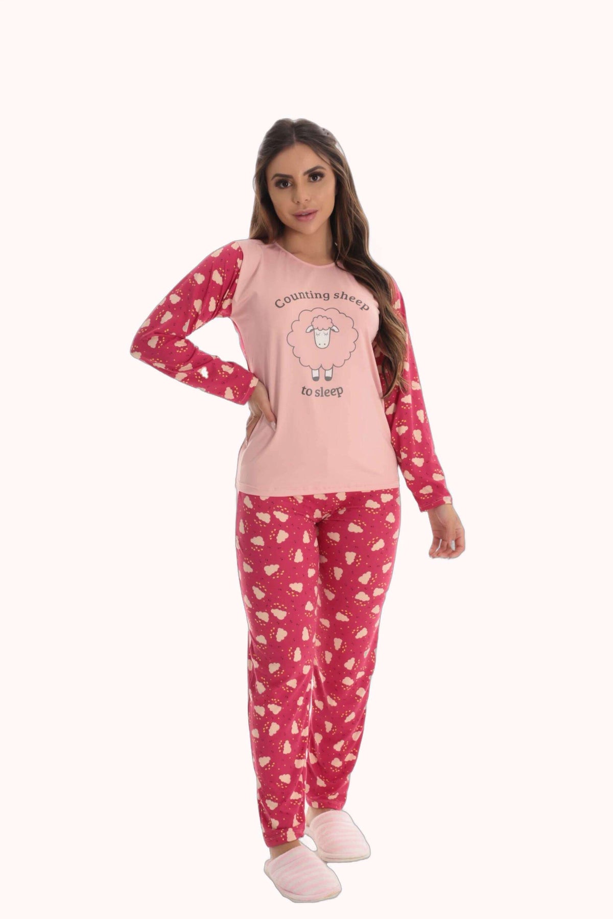 Pijama Longo Feminino em Suede Lily Romance – Doce Malícia