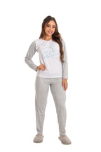 Pijama Longo Feminino em Suede em Branco – Doce Malícia