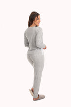Pijama Longo Feminino em Suede Lily Branco – Doce Malícia