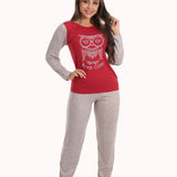 Pijama Longo Feminino em Suede Lily Vermelho – Doce Malícia