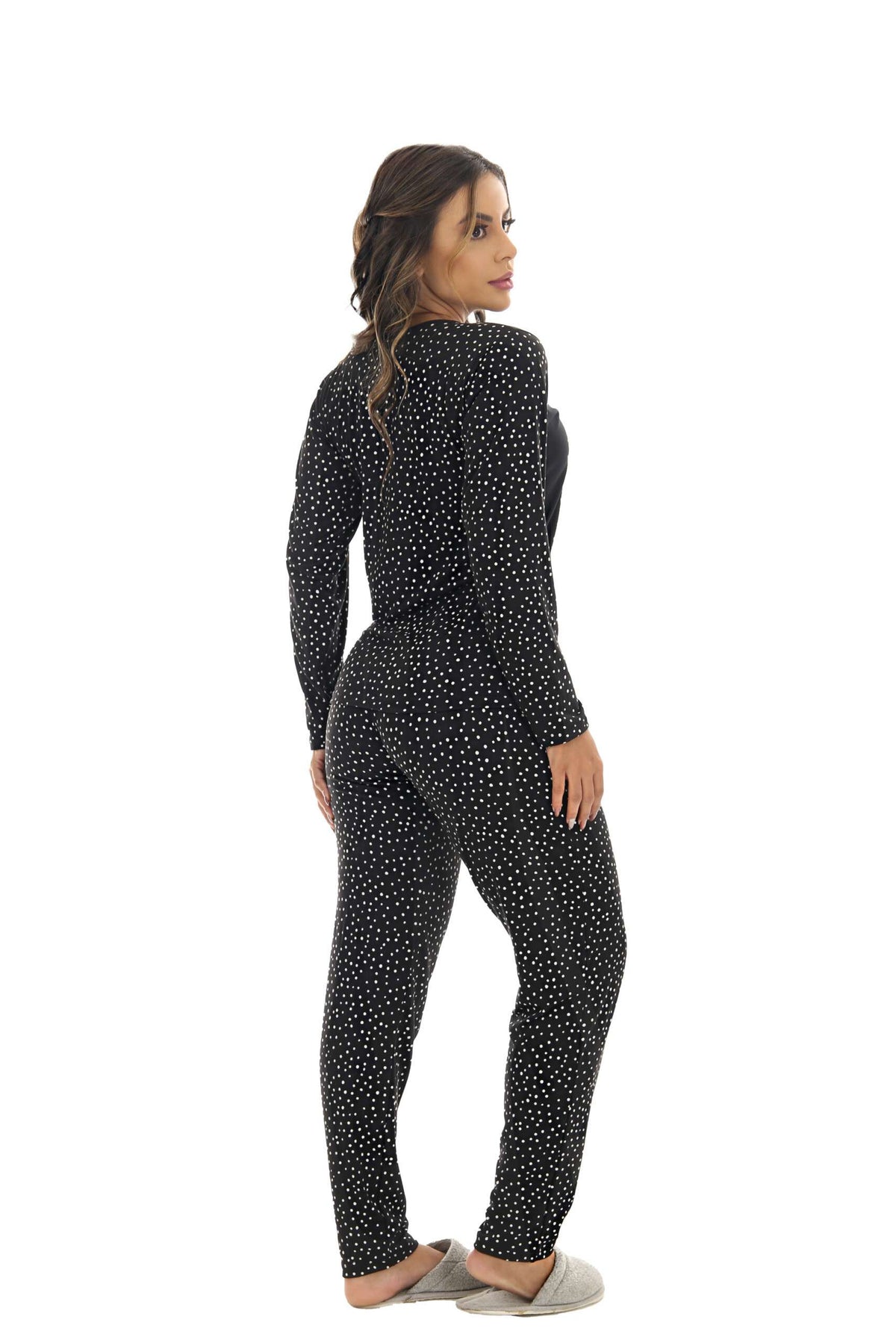 Pijama Longo Feminino em suede em azul claro – Doce Malícia