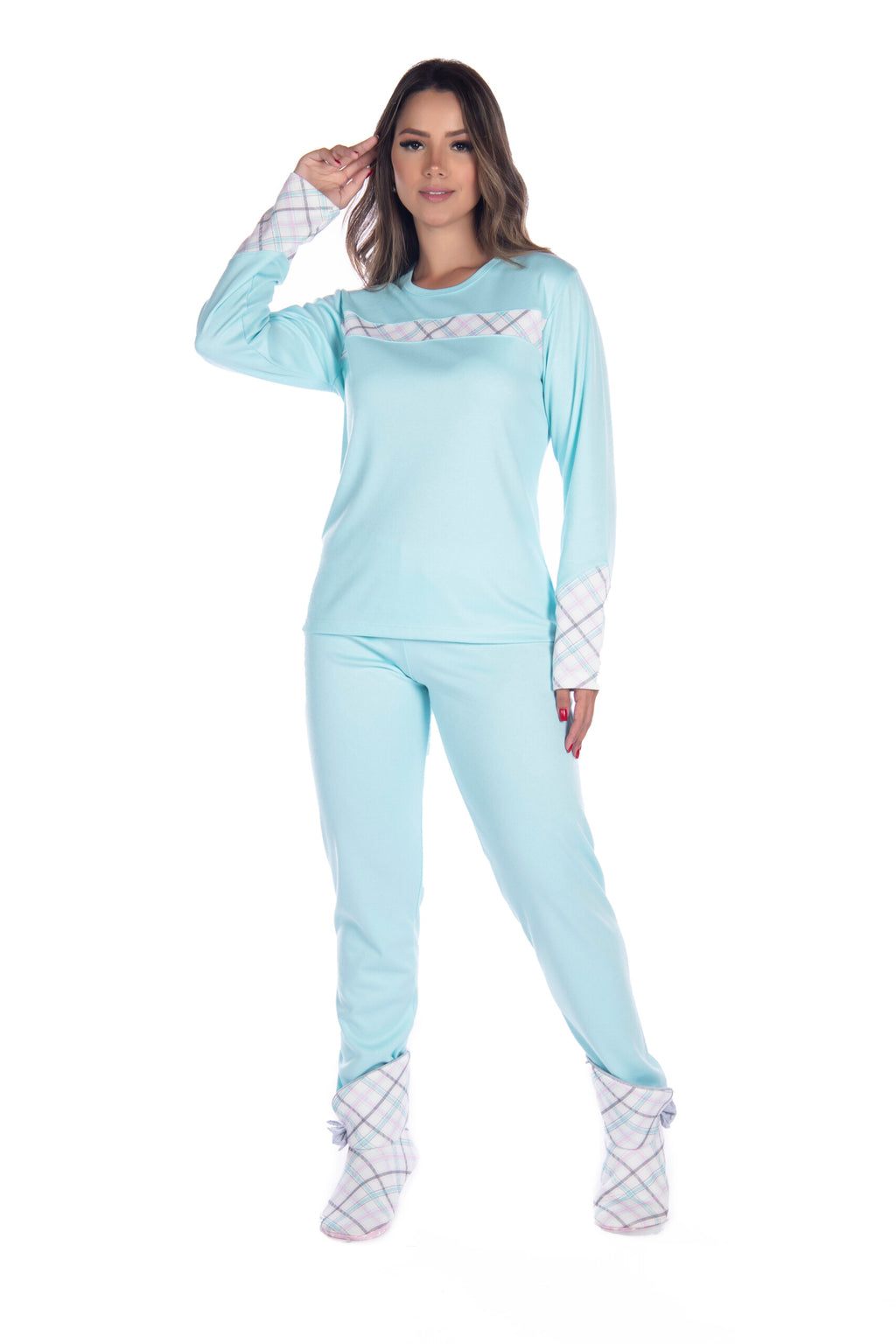 Pijama Longo Feminino Peluciado em Frozen – Doce Malícia