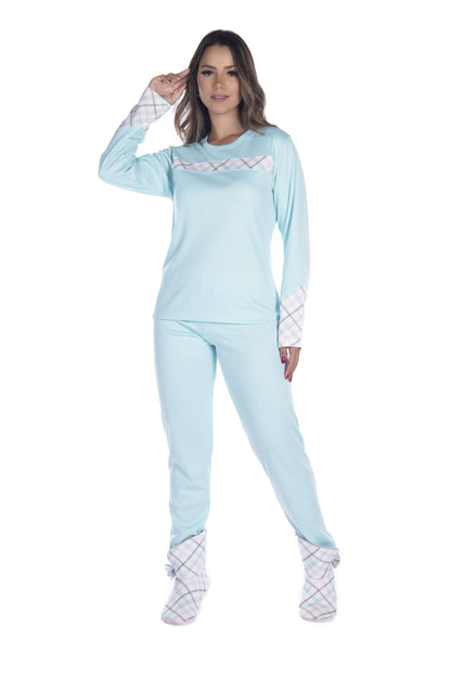 Pijama Longo Feminino Peluciado em Frozen – Doce Malícia