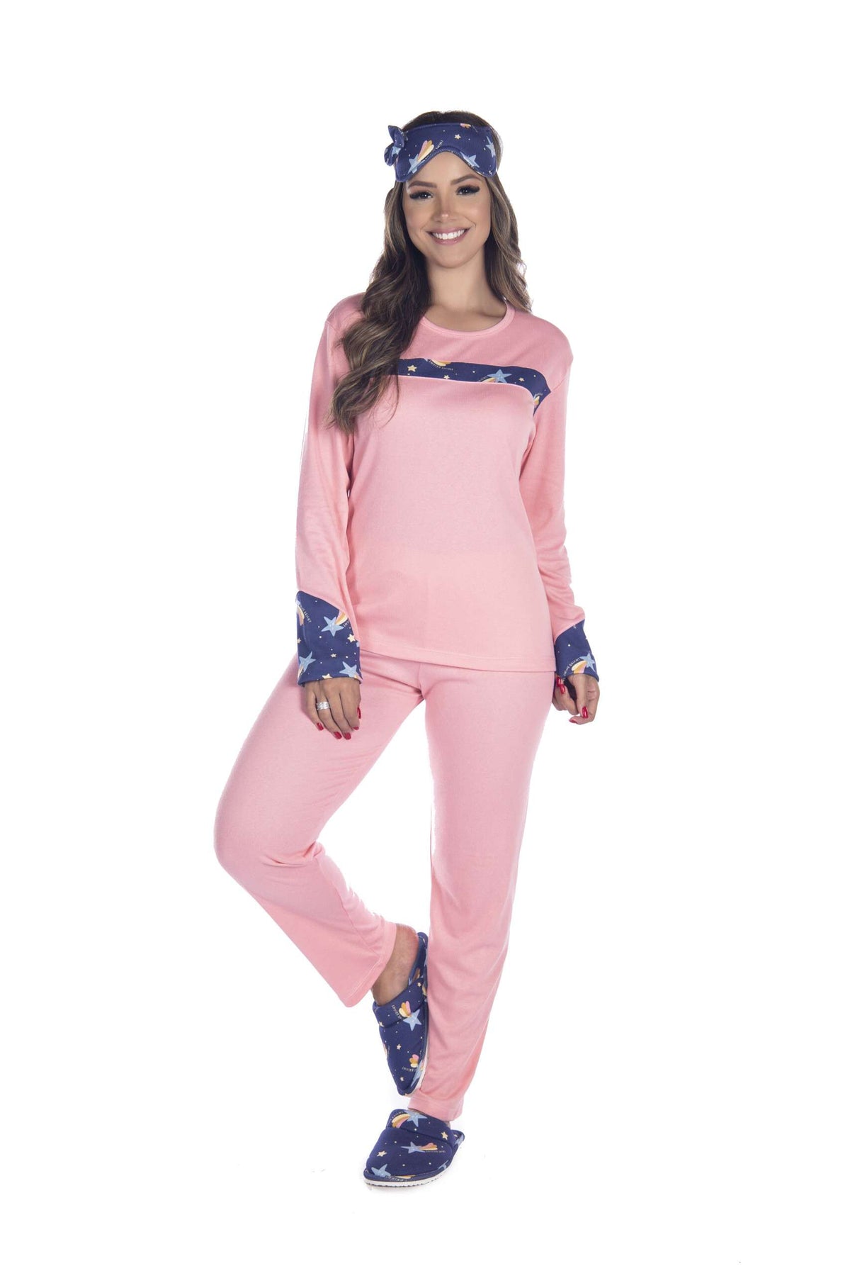 Pijama Longo Feminino Peluciado em Frozen – Doce Malícia