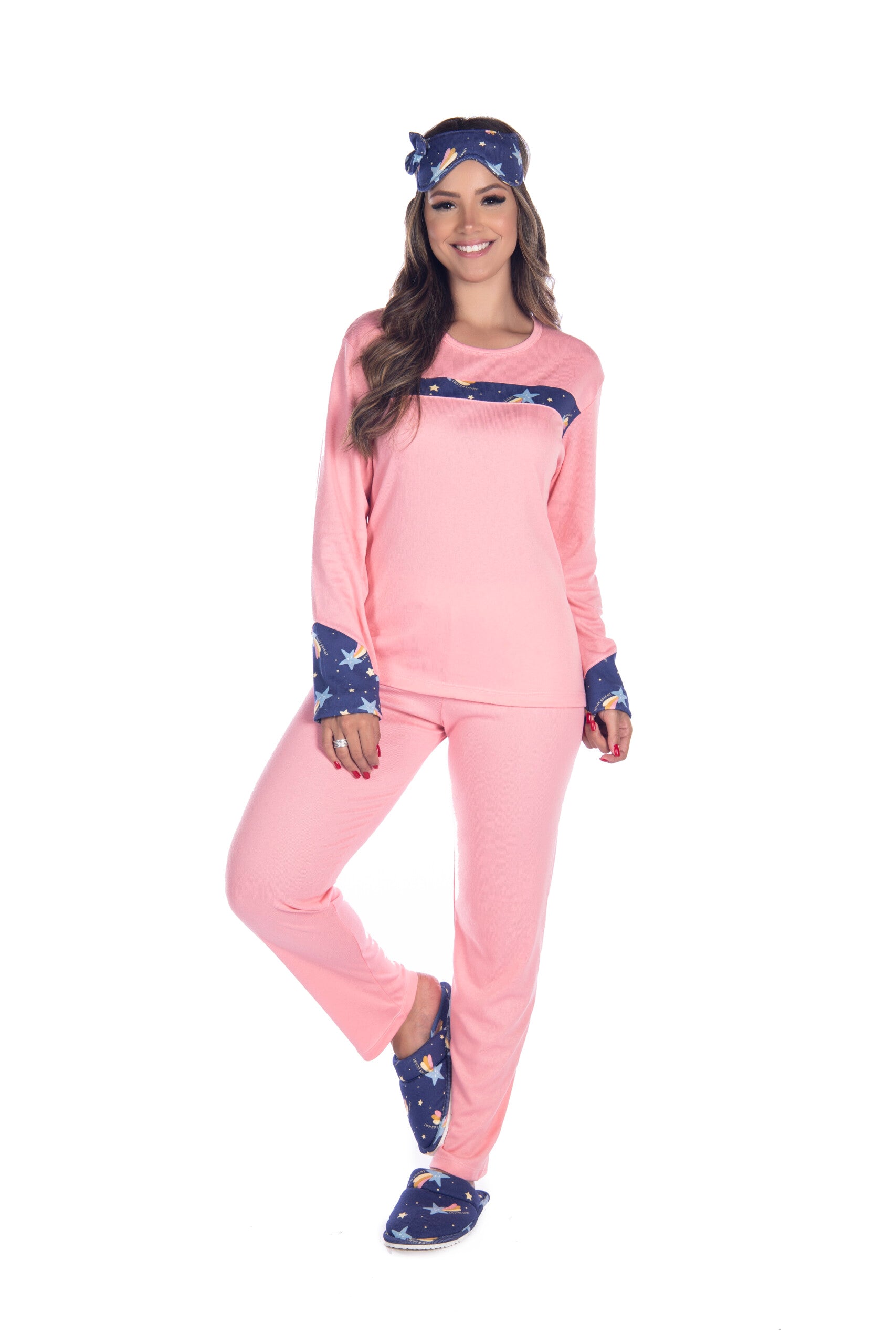 Pijama Longo Feminino Peluciado em Frozen – Doce Malícia