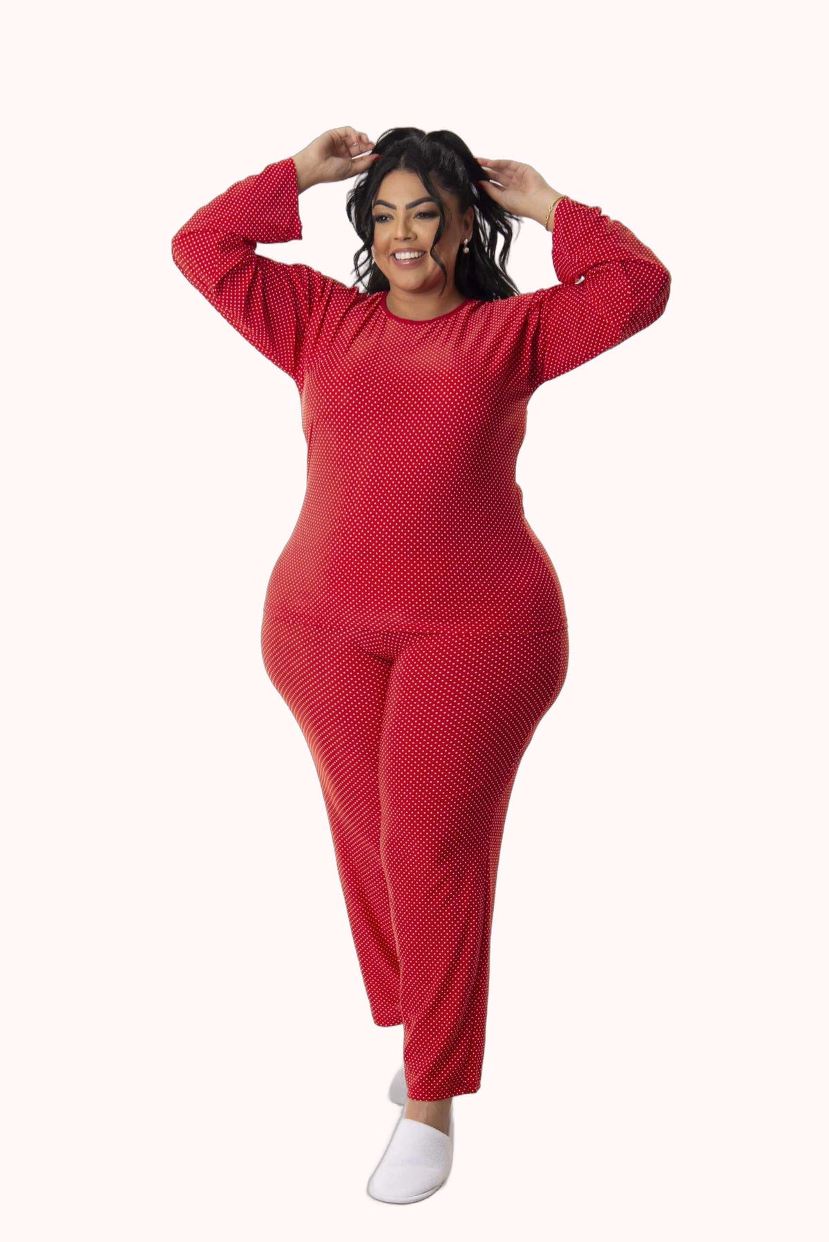 Pijama Longo Feminino Plus Size – Doce Malícia