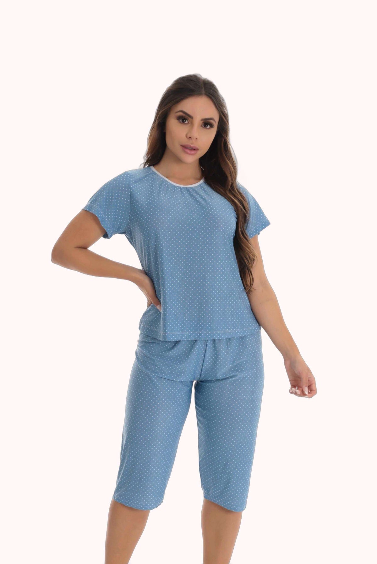 Pijama pescador em poá – Doce Malícia