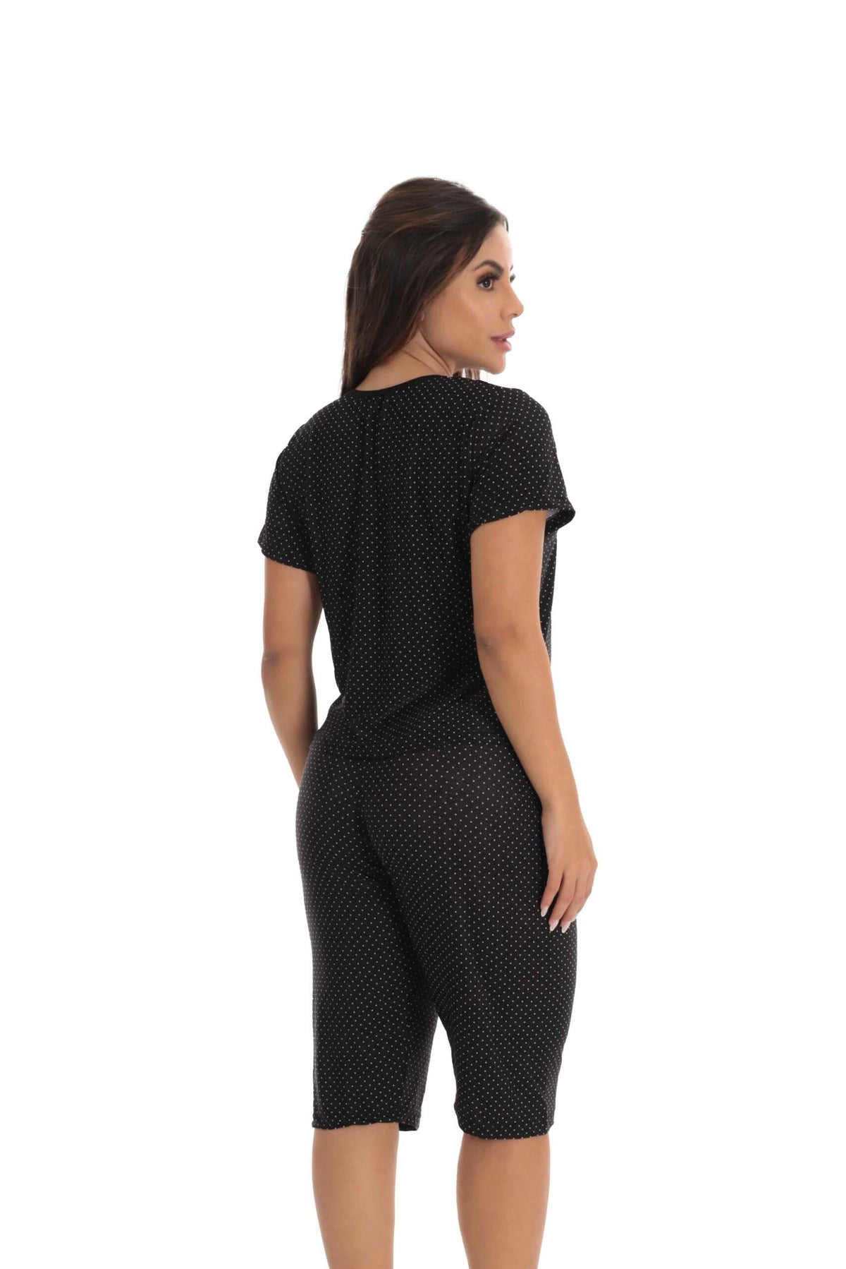 Pijama pescador em poá em azul – Doce Malícia