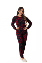 Pijama em Suede Canelado Estampado em Branco – Doce Malícia