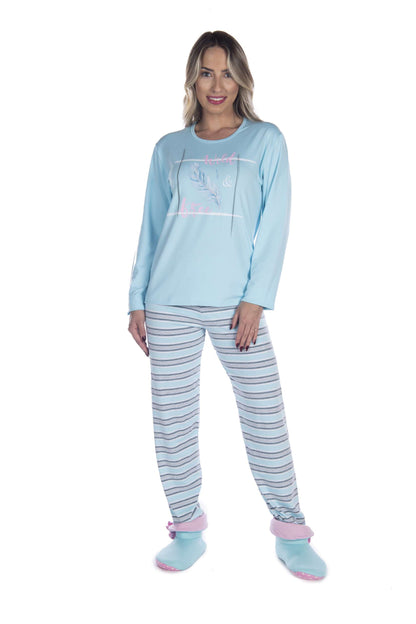 Pijama Suede Listrado em Frozen – Doce Malícia